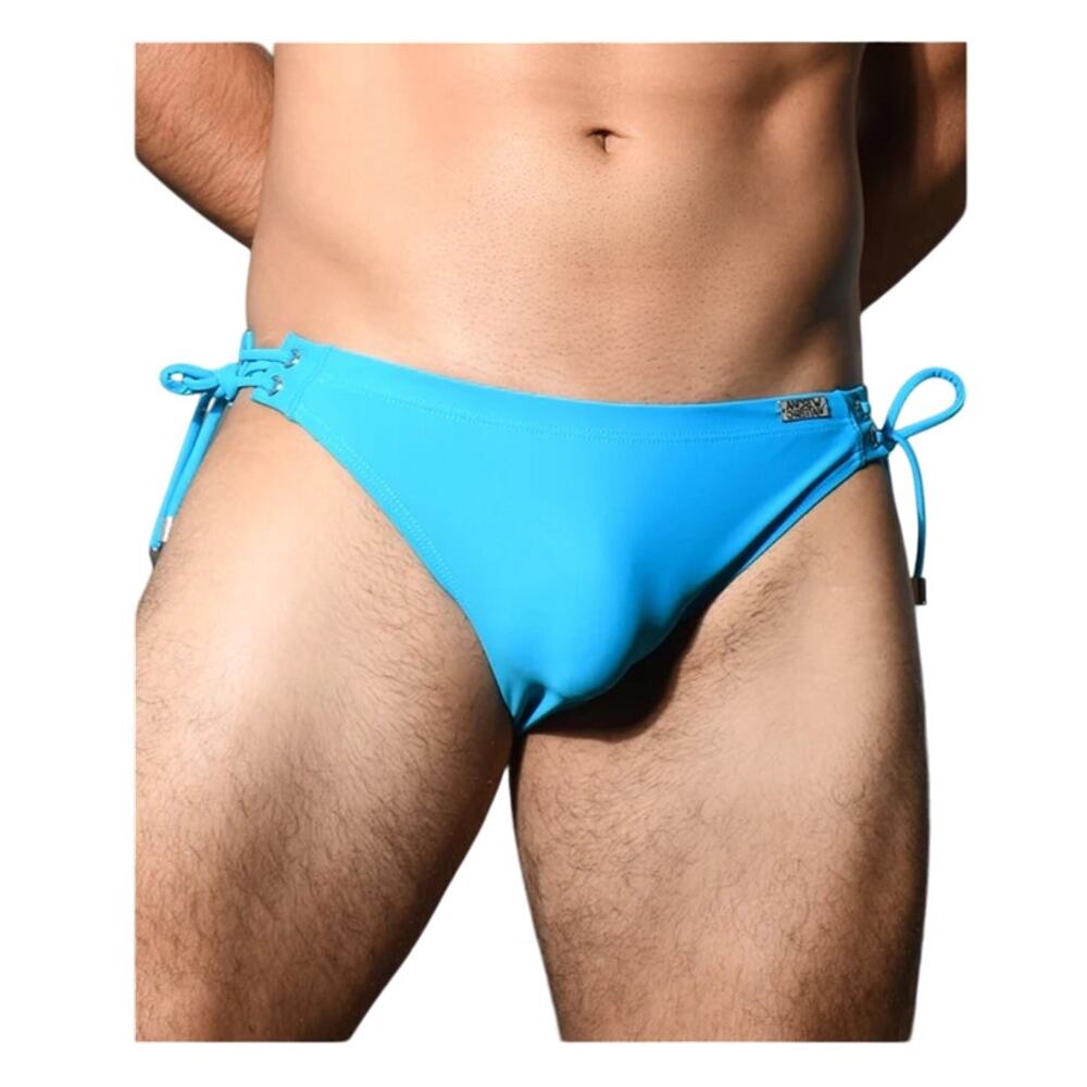 Andrew Christian Side Lace Bikini Turquoise Medium - Picture 2 of 15